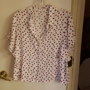 Elodie- ruffle sleeve button down shirt